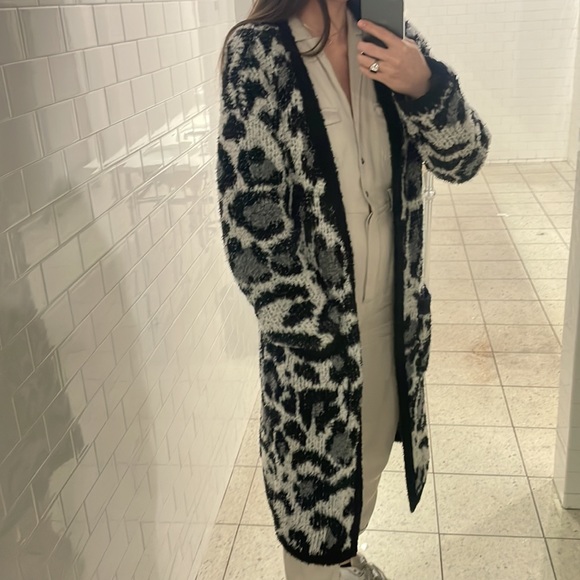 The kooples kimono animal print oversized cardigan - Picture 3 of 4
